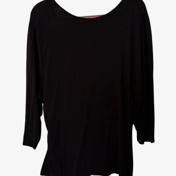 Ralph Lauren Soft Crossover Black Drape Style Top - 2X - Picture 4 of 7